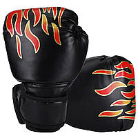 Детские боксерские перчатки (5-12 лет) черного цвета UASHOP