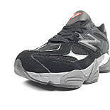 Чоловічі кросівки New Balance 9060 весна-осінь замша демісезонні чорні. Живе фото, фото 10