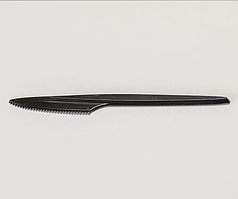 Ніж Одноразовий Пластиковий 180 мм(100 шт)чорний Преміум BITTNER