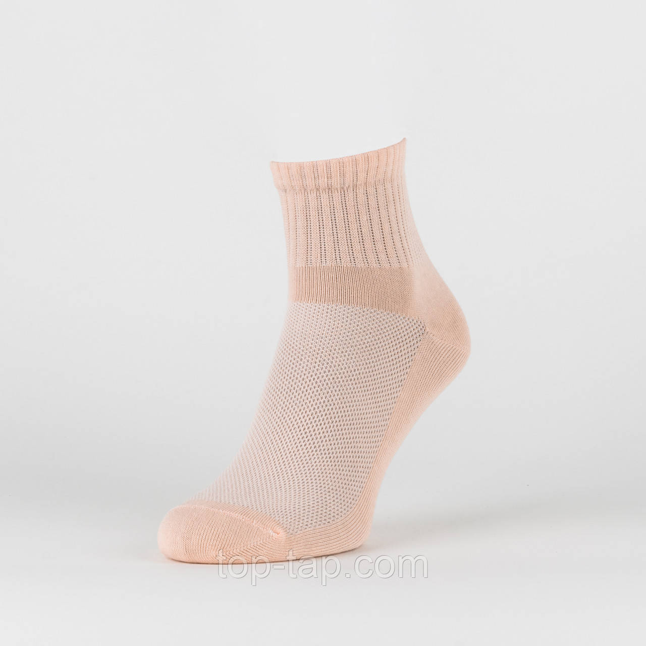 Шкарпетки жіночі в сітку спортивні середні персиковий