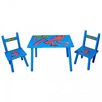 Набір дитячих меблів Столик + 2 стільчики «Людина-павук» м 0294 КИВ