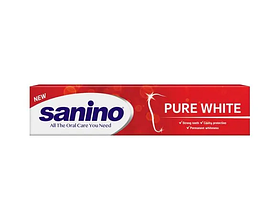 Зубна паста Sanino Pure White Відбілююча 90 мл санино