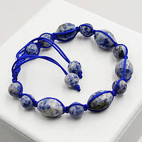 Браслет Шамбала 14х10 мм Лазурит з Огранкою
