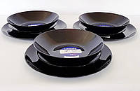 Столовый сервиз Luminarc Diwali Black на 6 персон черные тарелки 18 предметов