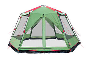 Великий кемпінговий тент-шатер Tramp Lite Mosquito green TLT-033.04 на міцному сталевому каркасі
