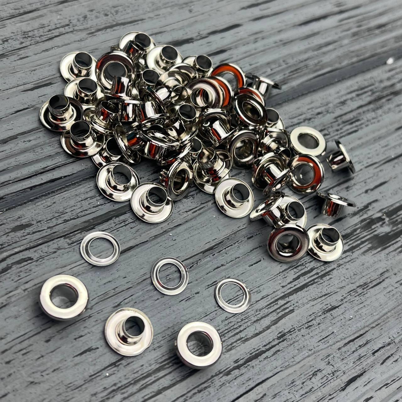 Неіржавкий люверс 4 мм нікель Глянсовий (1000 шт.уп.)