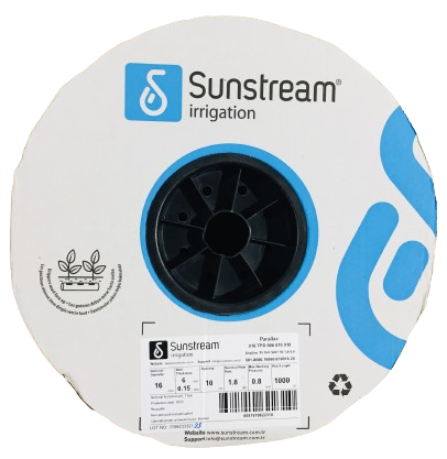 Крапельна стрічка щілинна 6 mil-10 см-1000 м 1,8 л/год Sunstream в-во Туреччина для крапельного зрошення для полуниці