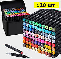 Набір двосторонніх маркерів різних кольорів 120 шт., Набір двосторонніх скретч маркерів, UYT