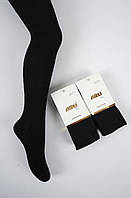 Чорні бавовняні гладкі колготки для дітей