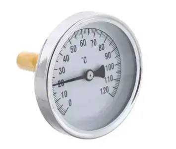 Термометр аксіальний KP CZECH 120 °C 1/2" 63 мм, фото 1