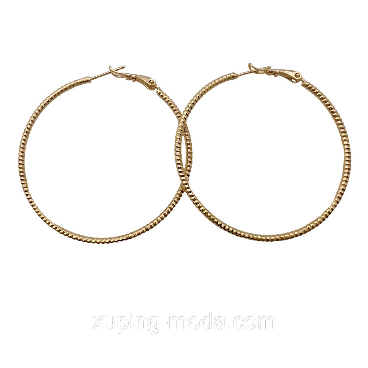 50 мм .Сережки кільця xuping. Родій, фото 1