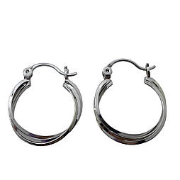 20 мм .Сережки кільця xuping. Родій