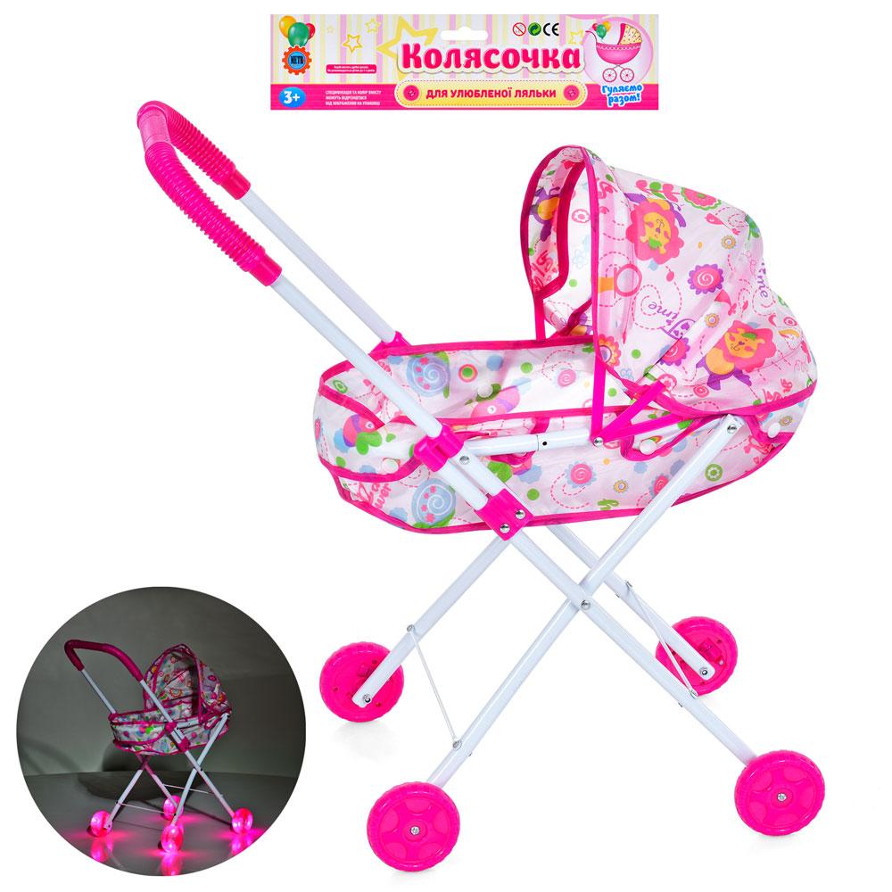 Коляска для ляльки Metr+ 899K-1C (розмір 54-46-28см, підсвічування колес)