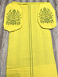 Заготівка для вишивання жіноче плаття орнамент. Тканина — льон, фото 5