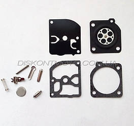 Ремкомплект карбюратора бензопили Husqvarna137/142 Хускварна (повний) HKS