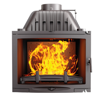 Вбудована чавунна камінна топка на дровах з забором повітря з вулиці Kaw-Met W17 EKO (16,1 кВт)
