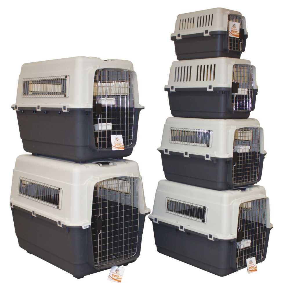 Переноска пластиковая для авиаперевозок собак и кошек Croci (Крочи) Vagabond 100x67x75см до 40 кг - фото 1 - id-p2082638558