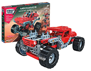 Розвиваючий конструктор Clementoni Science & Play Monster Truck 10 в 1 Лабораторія механіки -  200 деталей STEM