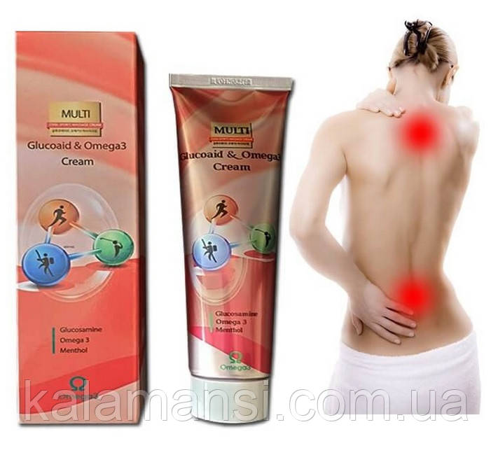 Лікувальний крем із глюкозаміном і Омега 3 Multy Glucoaid Omega3 Cream 165 мл
