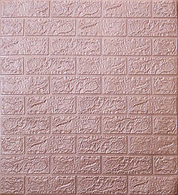 Самоклеюча декоративна 3D панель під пурпурну цеглу 700x770x4 мм