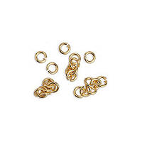 Кільця сполучні  3 мм, товщина 0,6 мм, позолота 24 карат, 10 штук