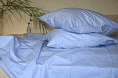 Полуторна постіль бязь бавовна однотонна блакитна