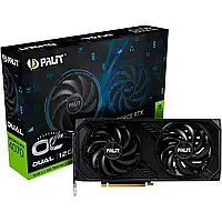 Видеокарта игровая Palit GeForce RTX 4070 SUPER Dual OC 12228MB с двумя кулерами для ПК