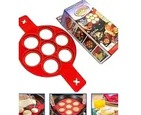 Форма силиконовая для приготовления оладий и омлета Flippin Fantastic Red Silicone Mold for Pancakes and