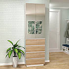 Шафа розпашна дзеркальна HOLD №9. Шафи в спальню і передпокій. Шафа для одягу платяна