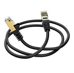 Мережевий інтернет кабель для роутера Kakusiga KSC-743 CAT6 High-Speed 1Gbts LAN RJ45 1м - Black