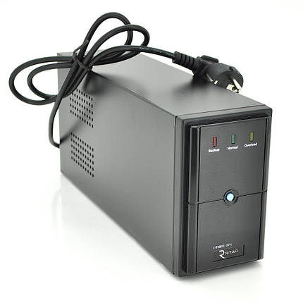 ДБЖ Ritar E-RTM600 (360W) ELF-L, LED, AVR, 2st, 2xSCHUKO socket, 1x12V7Ah, metal Case  Q4 (365*130*210) 4,8 кг, фото 1