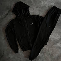 Мужской спортивный костюм Nike черный на молнии весенний осенний Комплект Толстовка + Штаны Найк (N)