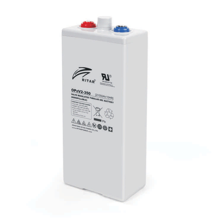 Акумуляторна батарея RITAR OPzV 2-350, Gray Case, 2V 350.0Ah (1200 С)  ( 124 х 206 х 513  ) 29 кг  Q1/36