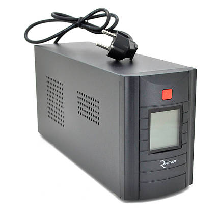 ДБЖ Ritar RTM1200 (720W) Proxima-D, LCD, AVR, 3st, 3xSCHUKO socket, 2x12V7.5Ah, metal Case (350х120х190) Q2, фото 1
