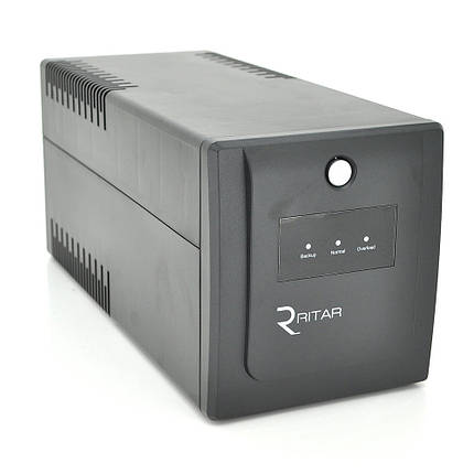 ДБЖ Ritar RTP1500 (900W) Proxima-L, LED, AVR, 3st, 4xSCHUKO socket, 2x12V9Ah, plastik Case ( 340 x 140 x 170, фото 1