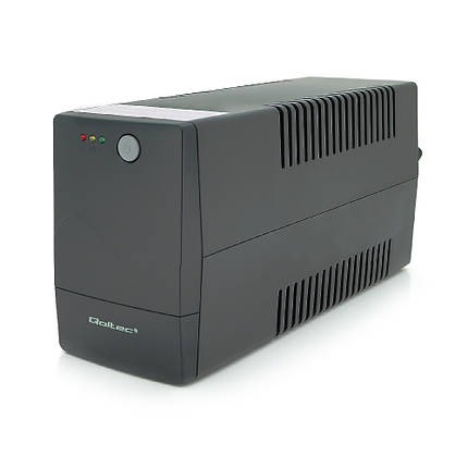 ДБЖ Qoltec QLT1000 (600W) Proxima-L, LED, AVR, 3st, 2xSCHUKO socket, 1x12V9Ah, metal Case, фото 1