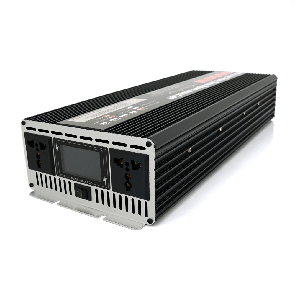 Інвертор напруги YOSO з правильною синусоїдою, 8000W, 12/220V-4000W, 2 універсальні розетки, LED Display,