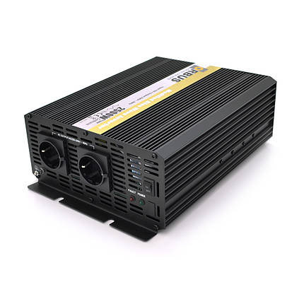 Інвертор напруги ORBUS ORMS2500 (2500Вт), 12/220V, approximated, 2 Shuko, 2 клемні дроти, 9 запобіжників,, фото 1