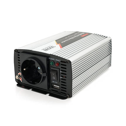 Інвертор напруги JYM-300-12V (300Вт), 12/220V, approximated, 1Shuko, USB, клеми, Box Q20, фото 1