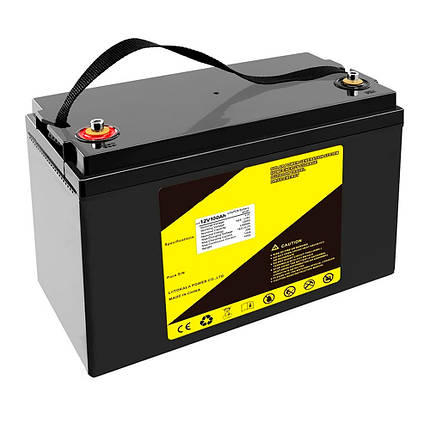 Акумуляторна батарея LiitoKala LiFePO4 12,8V 100Ah з BMS (330*170*220mm), 9.5kg, фото 1