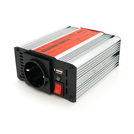 Інвертор напруги RITAR RSX-300, 12V/220V, 300W з апроксимувати синусоїдою, 1xShuko, 1xUSB, клемні дроти, BOX,, фото 1