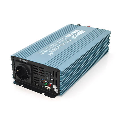 Інвертор напруги Mexxsun MXS-1500, 24V/220V, 1500W з модифікованою синусоїдою, 2 Shuko, клемні дроти, Q4, фото 1