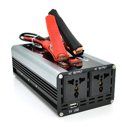 Інвертор напруги AEV4000W, 12/220V з апроксимованою синусоїдою, 2 універсальні розетки, 1*USB (DC:5V/2.4A),, фото 1