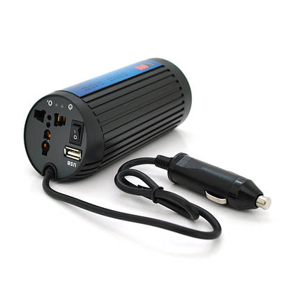Інвертор напруги POWERMASTER, 12V/220V, 150W з модифікованою синусоїдою, 1 універсальні розетки, клеми, фото 1