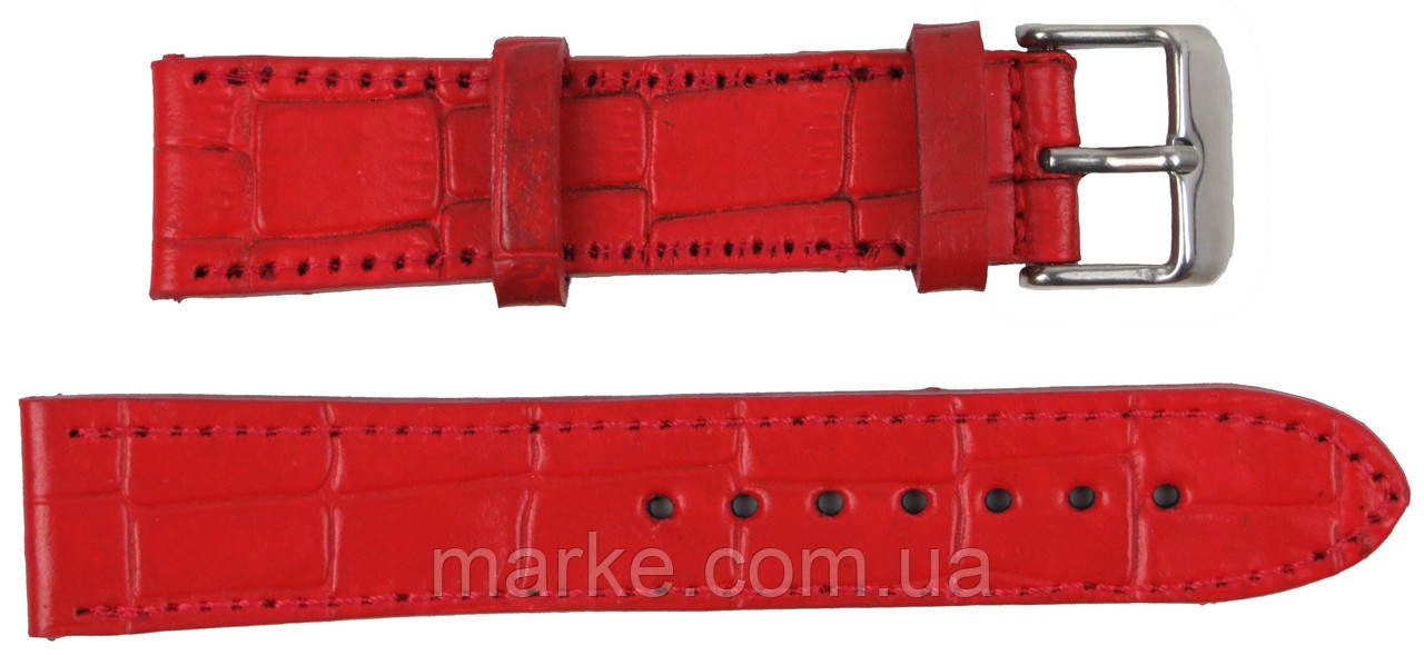 Жіночий ремінець для годинника Mykhail Ikhtyar Ш20 мм, червоний (mrk)