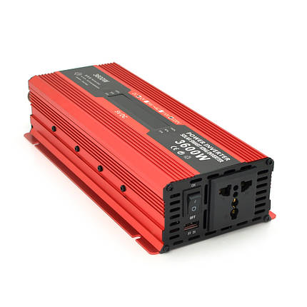 Інвертор напруги Voltronic, 3600W(1800W), 12/220V, з апроксимованою синусоїдою, 1 універсальна розетка, 1 USB,, фото 1