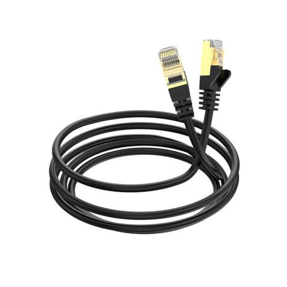 Мережевий інтернет кабель для роутера Kakusiga KSC-744 CAT6 High-Speed 1Gbts LAN RJ45 3м - Black
