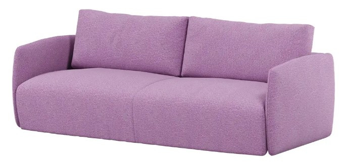 Прямий диван розкладний двоспальний дизайнерський Віхо єврокнижка фіолетовий 219x106x84 см Alaska 07
