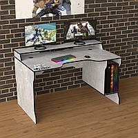 Игровой стол для ПК с надставкой под монитор и тумбой под системный блок Rasin RS-23 индастриал Тиса Мебель