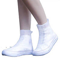Бахилы на обувь резиновые от воды и грязи 903 S 30-33 (White)-ЛВP